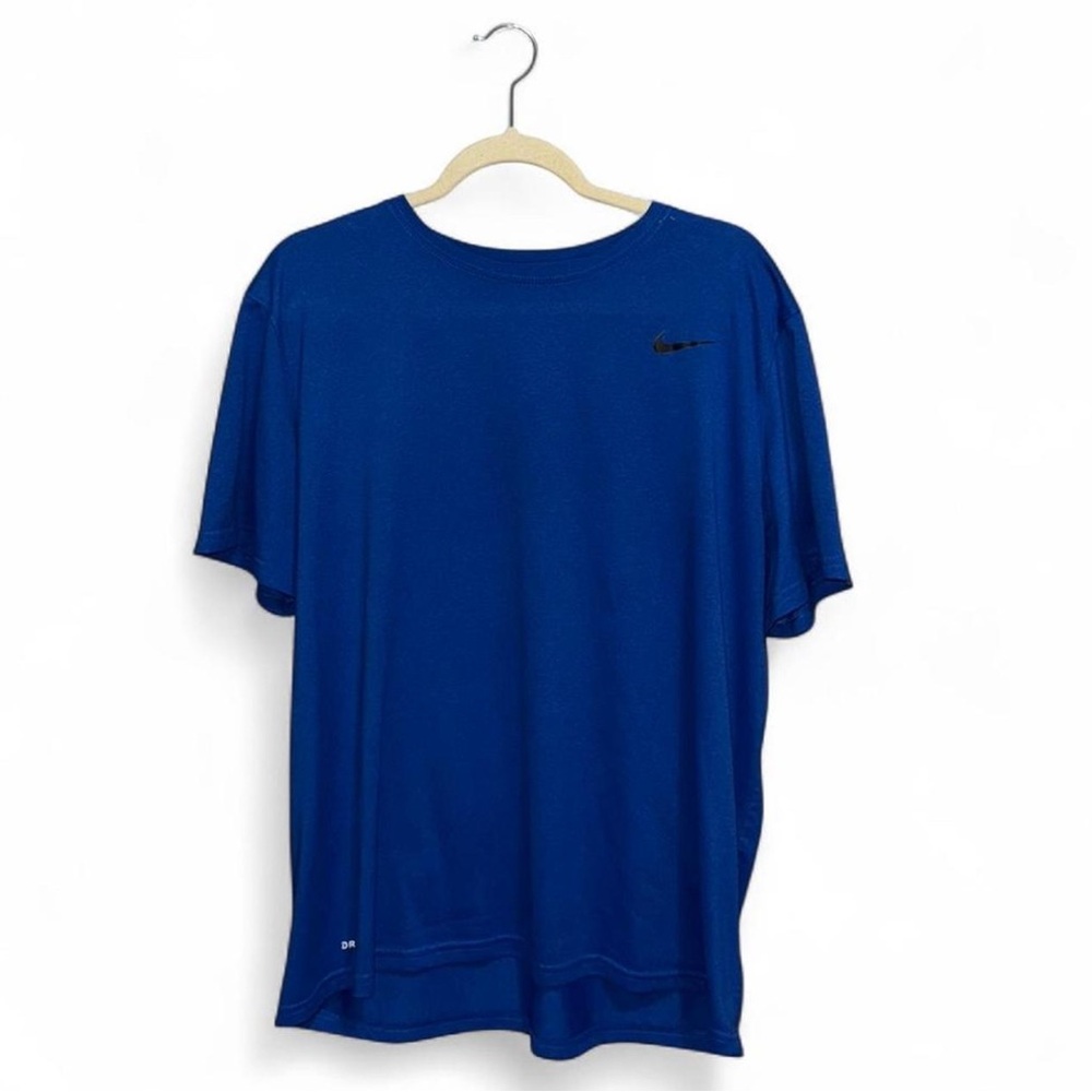 Nike Men’s Blue Dri-Fit Lightweight Athletic Workout Short Sleeve Shirt Size XL